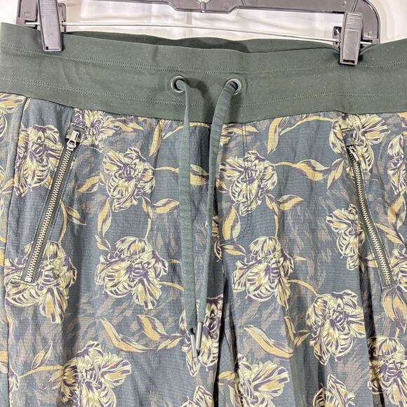 Athleta Trekkie North Printed Jogger — Black & Green Ripstop, Women’s Size 10 - Picture 3 of 6